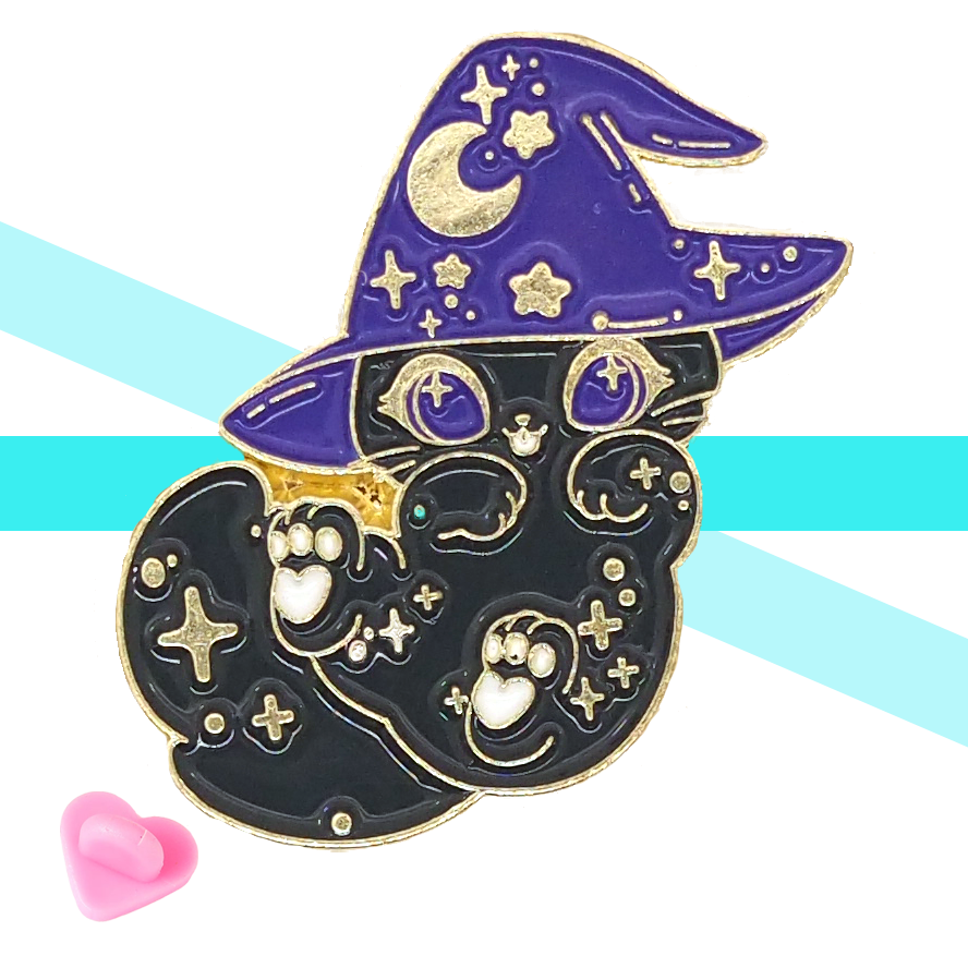 Witchy Star Cat Enamel Pin