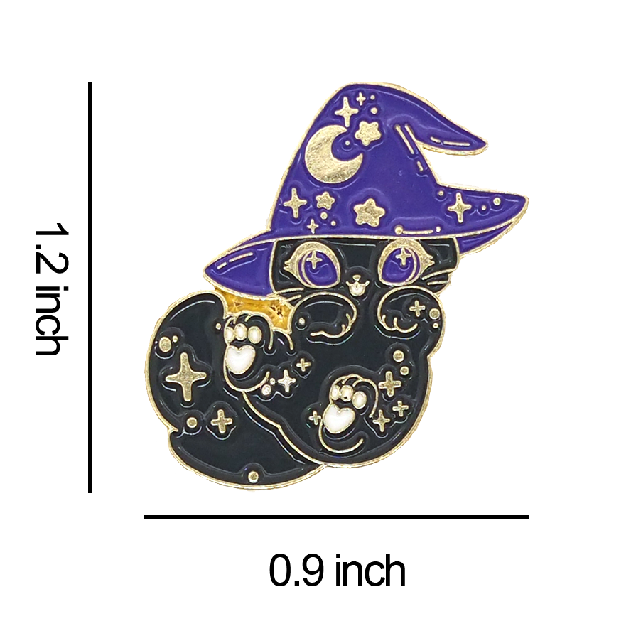 Witchy Star Cat Enamel Pin