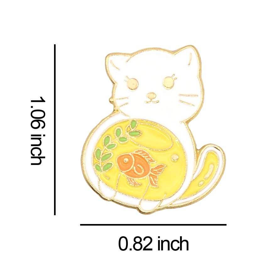 Fluffy's Dilemma Enamel Cat Pin