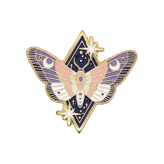 Venus Rising Beautiful Moth Enamel Pin