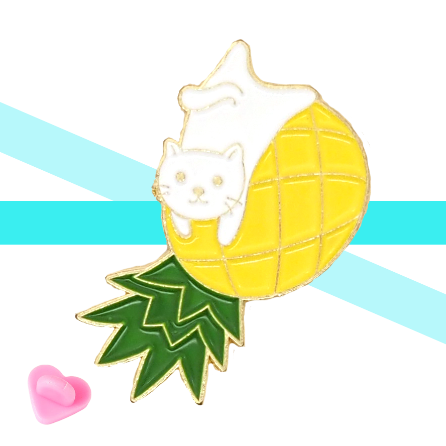 Pineapple Cat Enamel Pin