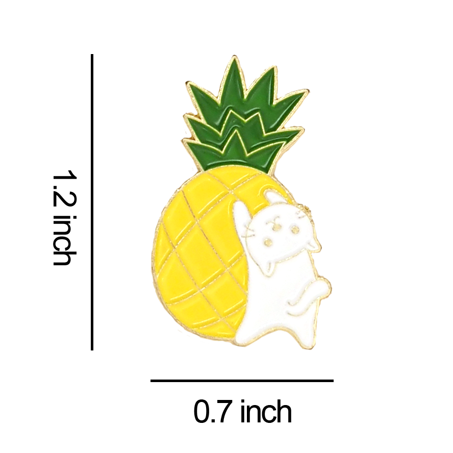 Pineapple Cat Enamel Pin