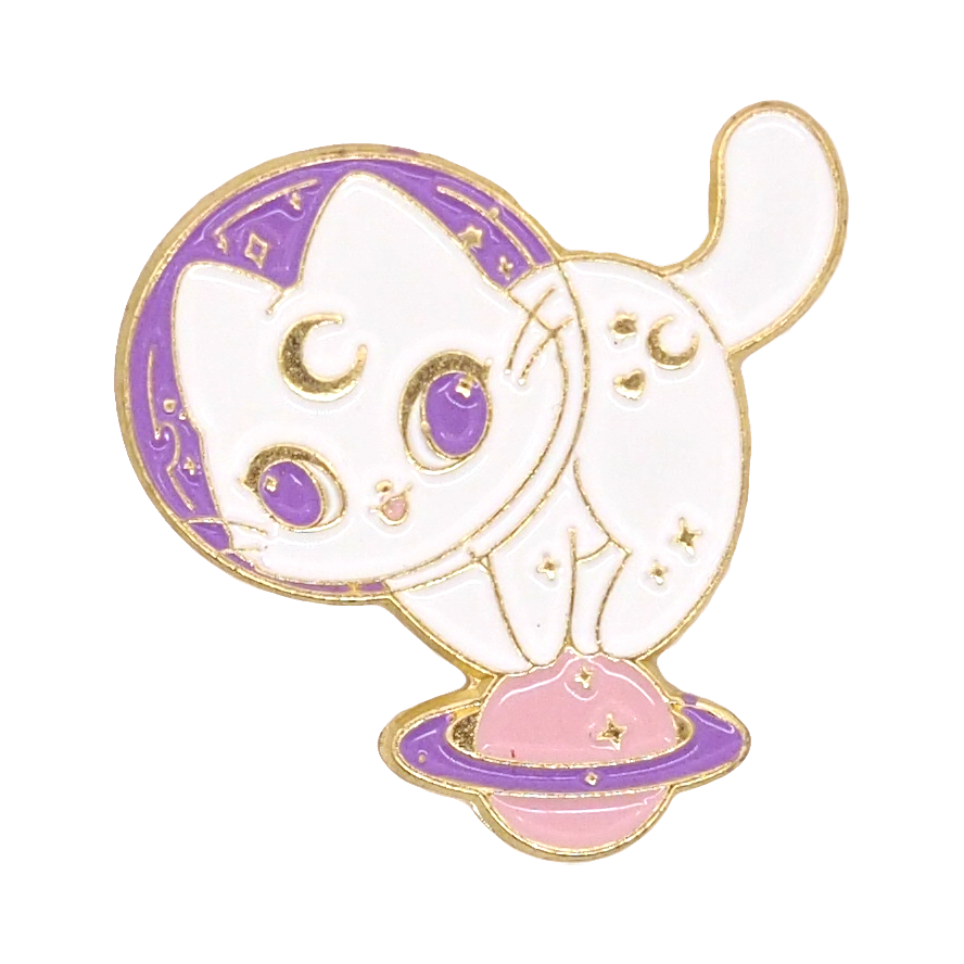 Galaxy Traveler Kitten Enamel Pin