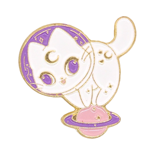 Galaxy Traveler Kitten Enamel Pin