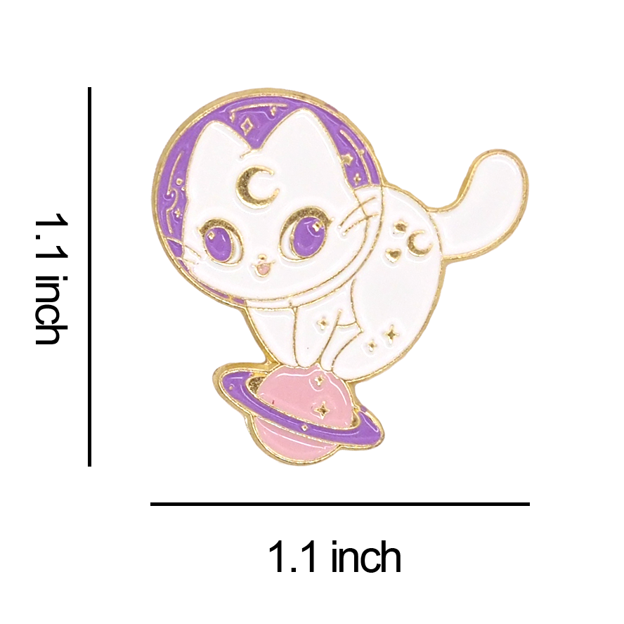 Galaxy Traveler Kitten Enamel Pin