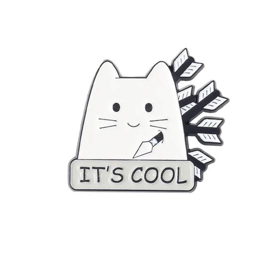 It's Cool Cute Cat Enamel Pin