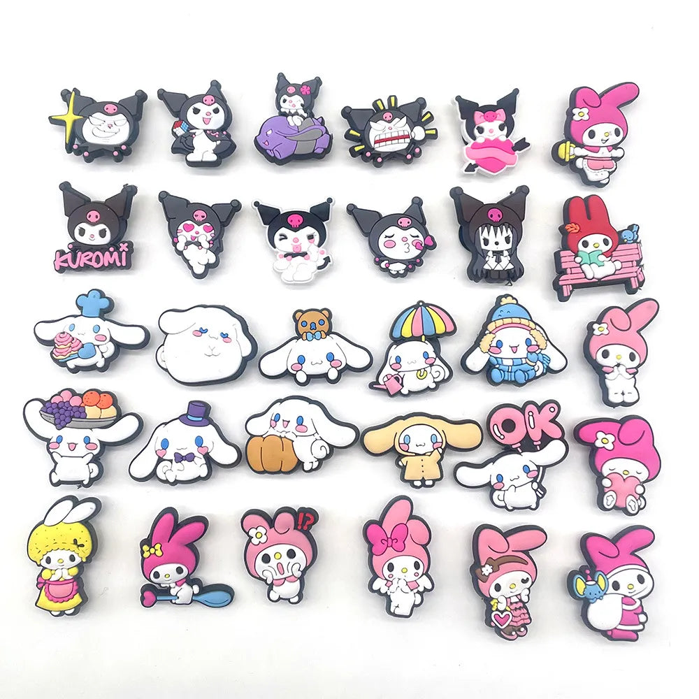 Hello Kitty Kuromi and Melody Shoe Charms for Crocs – No Name Pins