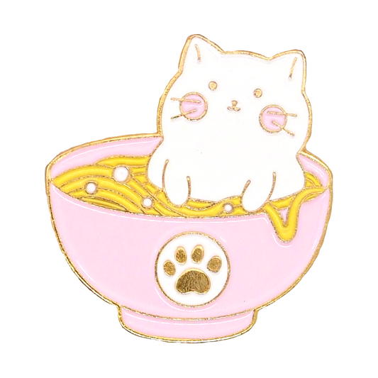 Noodle Cat Enamel Pin